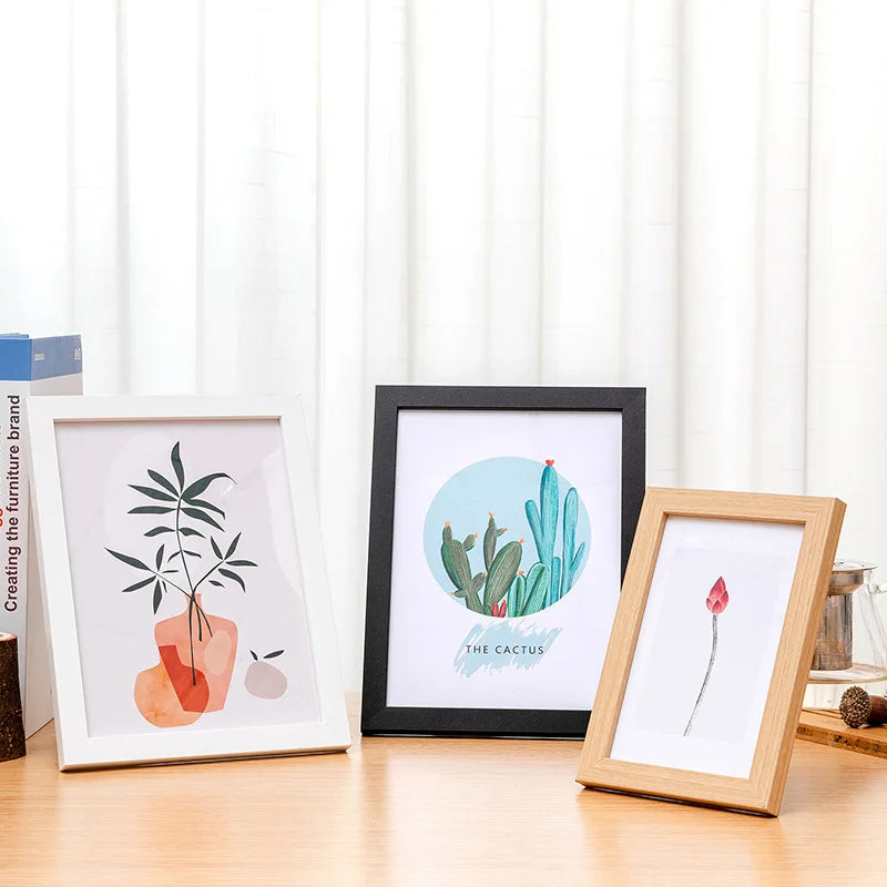 Wooden hanging photo frame with plexiglass for photo display - vue 6 sur 10