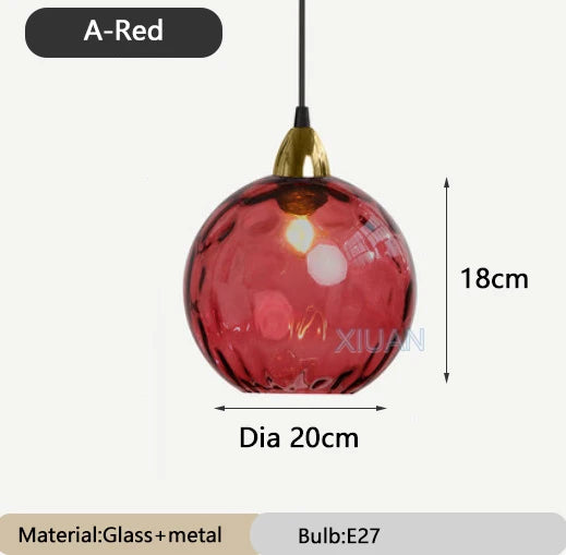 Colourful glass chandelier for restaurant - vue 8 sur 25