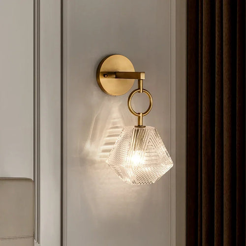 Nordic American style glass wall light LED vintage Edison - vue 2 sur 7