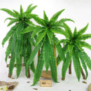 Decorative artificial wall plants with vine and fern leaves