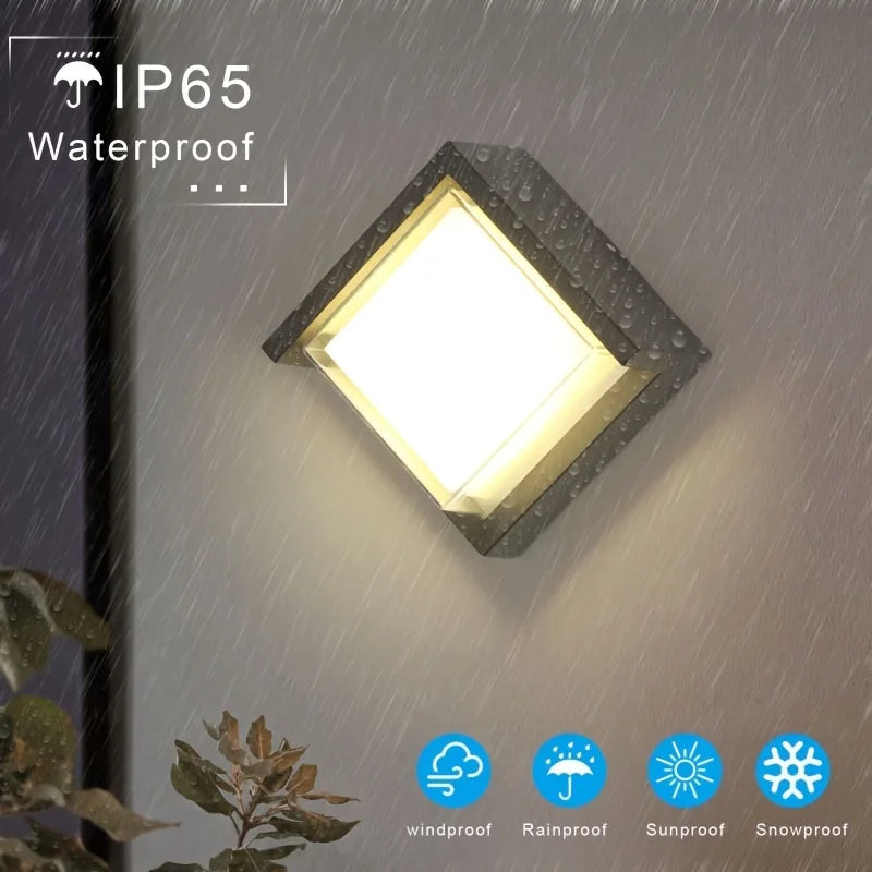 Waterproof outdoor LED wall light for garden