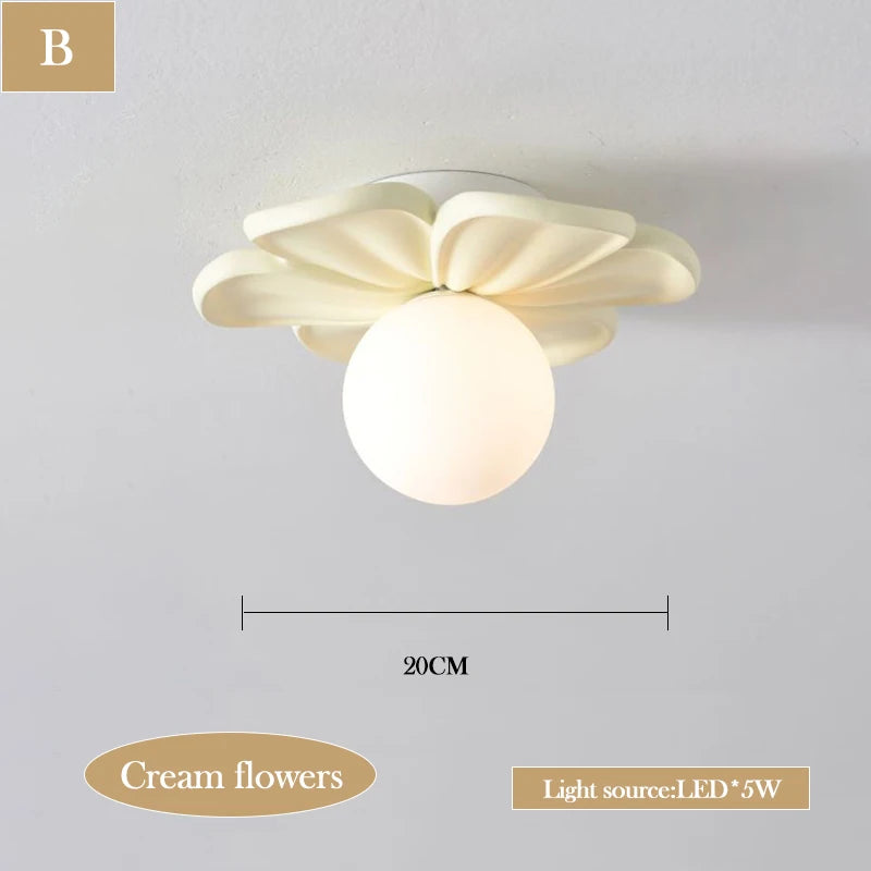 Modern petal chandelier for children's room - vue 7 sur 17