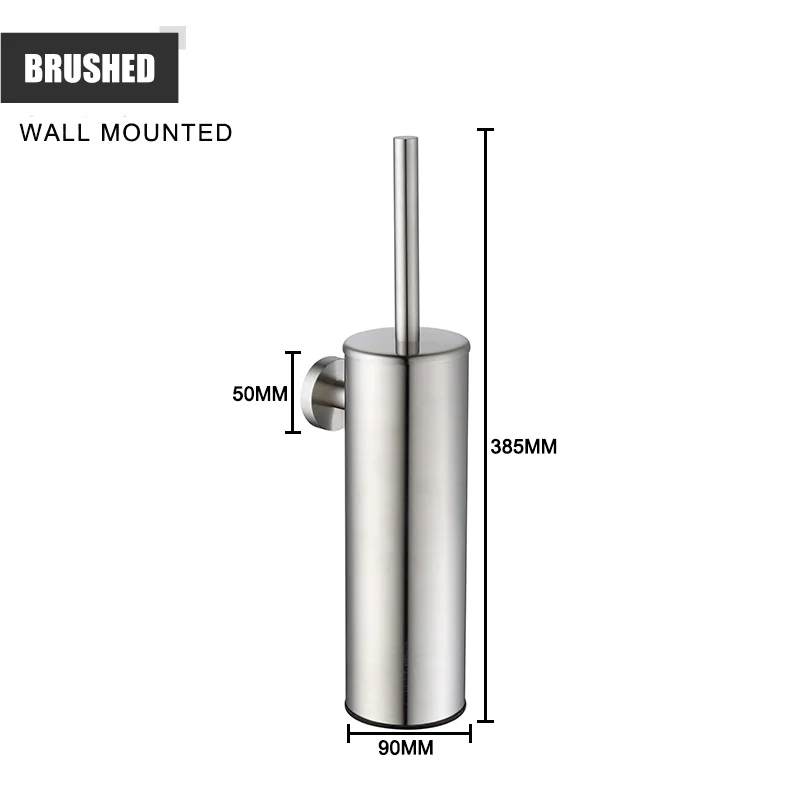 Durable stainless steel wall-mounted toilet brush holder - vue 16 sur 17