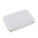 silicone soap dish self-draining tray for bathroom