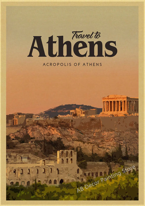 affiche vintage de voyage pour passionnés de tourisme
