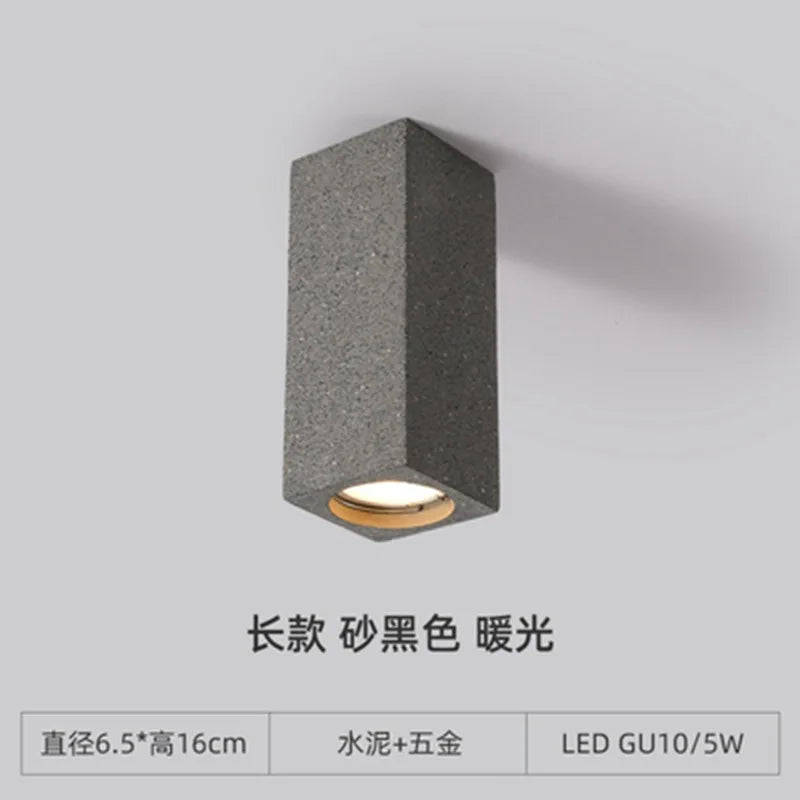 plafonnier terrazzo led en ciment style industriel pour intérieur moderne - vue 8 sur 12