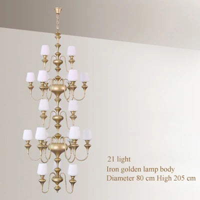 black copper led chandelier for elegant hotel decoration - vue 8 sur 22