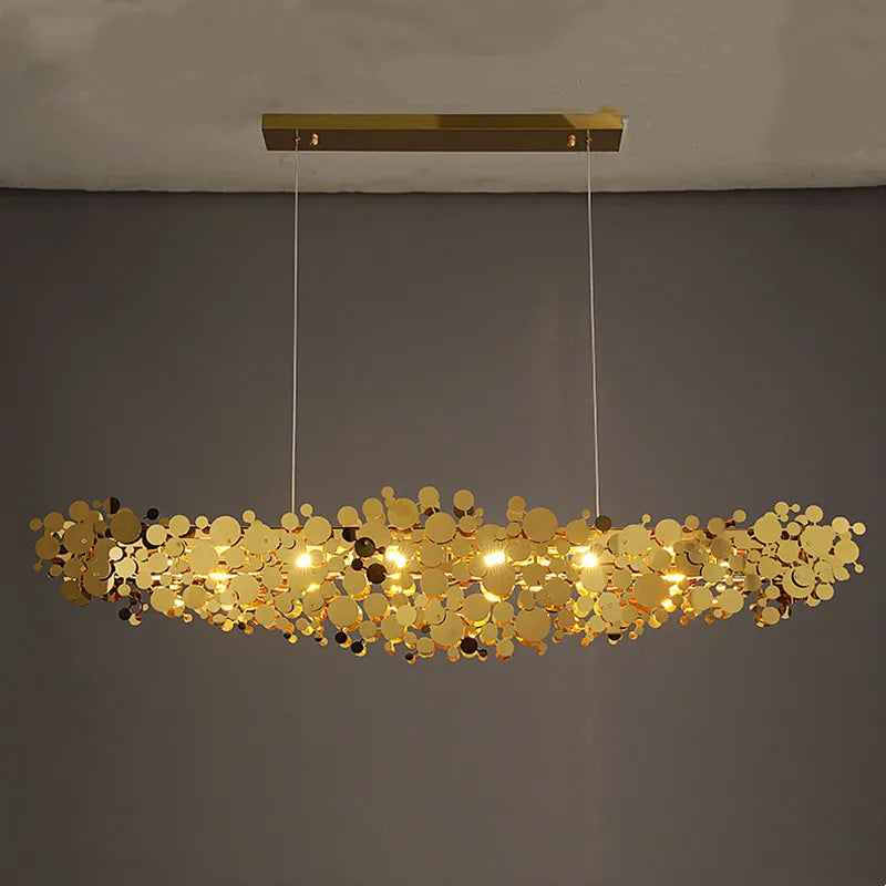 Modern chrome stainless steel chandelier for indoor use