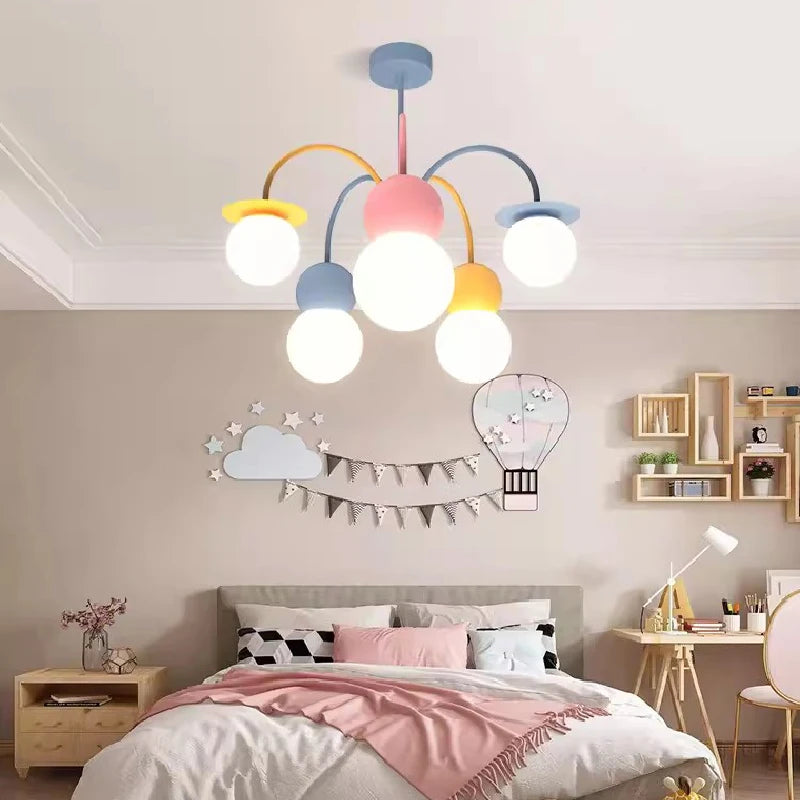 Happy Planet LED ceiling light for children's room, creative and playful