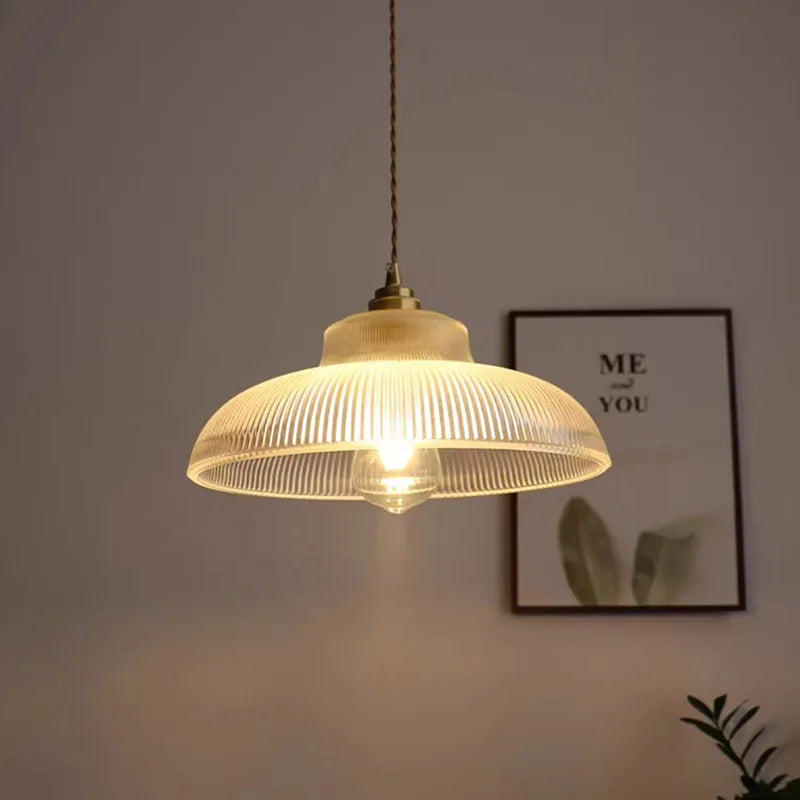 Vintage glass pendant light decorative indoor LED fixture