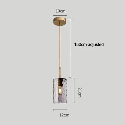 Modern nordic style hand-blown glass pendant light - vue 8 sur 8
