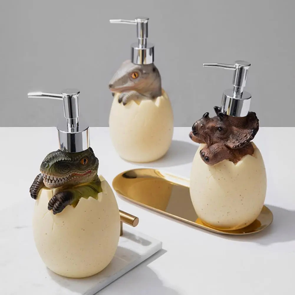 cute eco-friendly refillable dinosaur soap dispenser