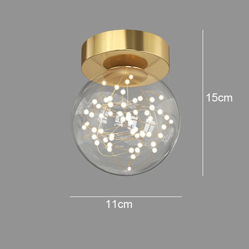 Nordic LED ceiling light for living room, dining area, bedroom, corridor or cloakroom - vue 12 sur 16