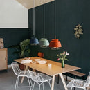 Nordic style glass and iron pendant light for decorative interiors