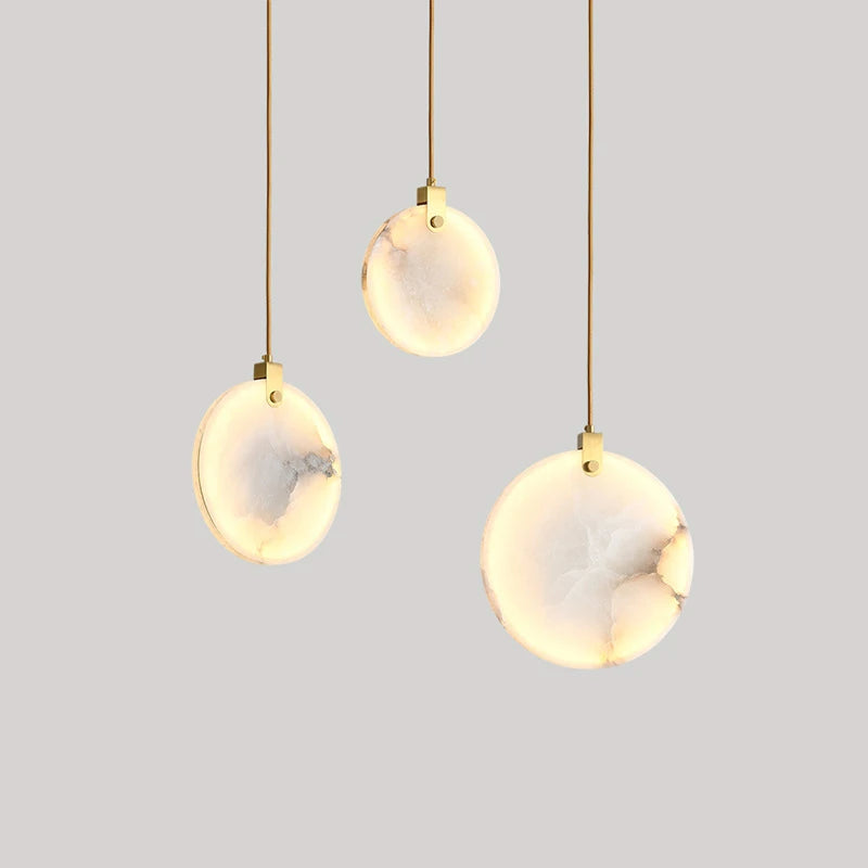 Modern creative marble effect LED chandelier