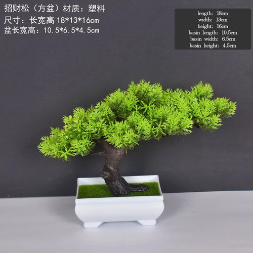 Artificial bonsai plant in plastic for interior decoration - vue 9 sur 41