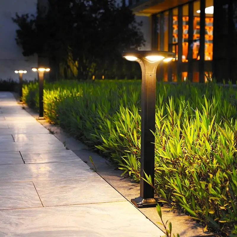 Waterproof solar LED floor lamp for garden with monocrystalline silicon