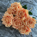 Artificial silk rose for decoration and wedding photography