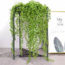 Decorative artificial succulent plants in rattan for hanging garden