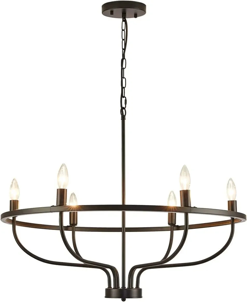 lustre rétro à led en fer pour décoration intérieure moderne - vue 11 sur 12