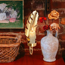 gold metal wall mount decorative candlestick lightweight