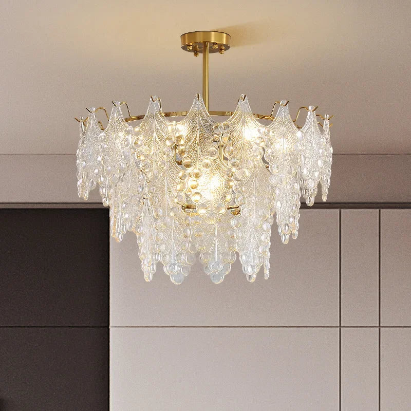 Luxury glass chandelier for romantic interior décor