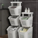dirty laundry storage basket with practical wheels