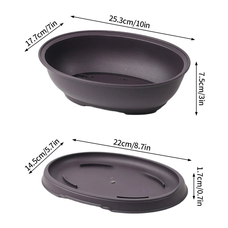 Rectangular clay effect flower pots for outdoor garden - vue 30 sur 30