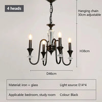 Elegant retro crystal chandelier for indoor lighting