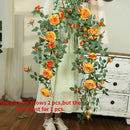 Elegant artificial silk rose vine floral decoration