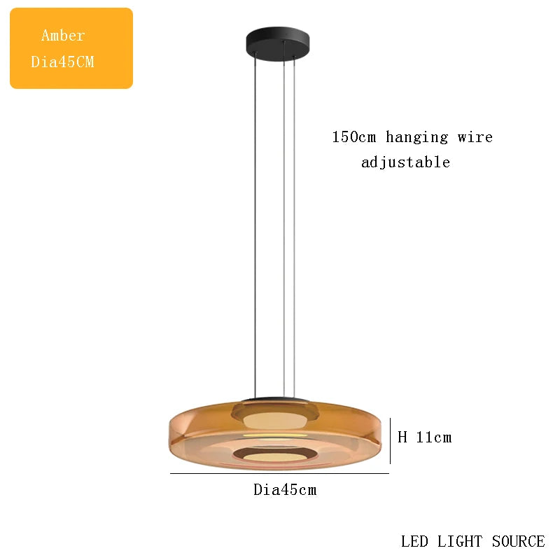 Levels series glass pendant light for modern decor - vue 14 sur 24