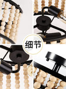 Handmade wooden bead ceiling light vintage style for a cosy home