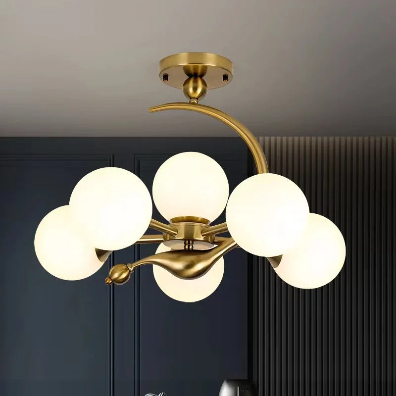 Simple post-modern Nordic chandelier in modern American style - vue 6 sur 14