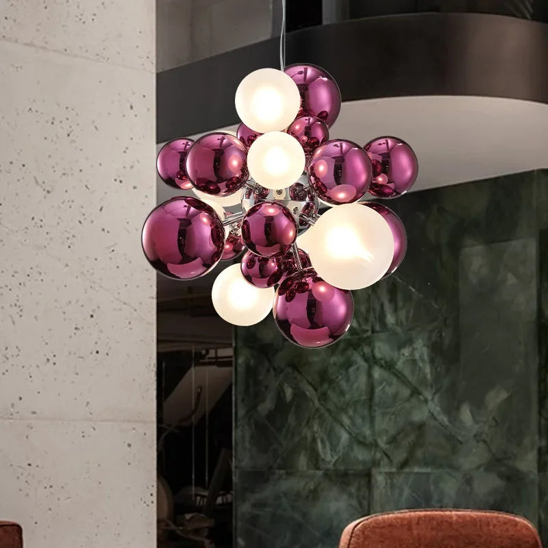 Glass LED ceiling light for decorative indoor lighting