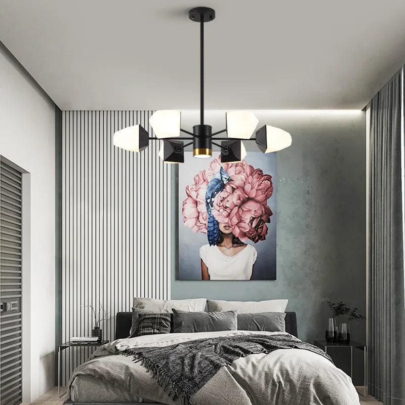 Modern LED chandelier for magical indoor lighting - vue 4 sur 11