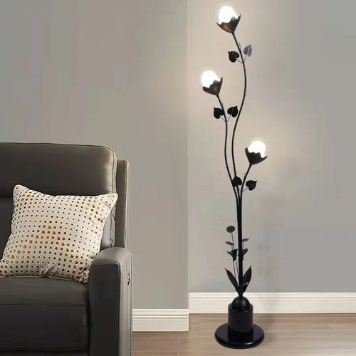 Glass globe floor lamp for interior decoration - vue 7 sur 8