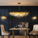Modern luxury crystal LED chandelier for indoor use