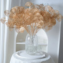 Set of artificial ginkgo, eucalyptus and holly leaves for floral decoration