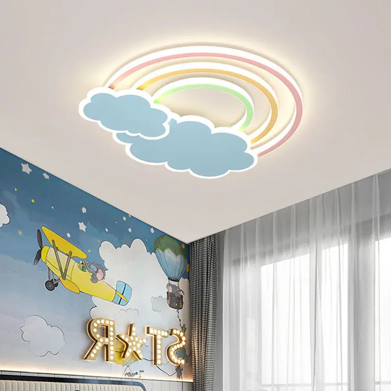 Rainbow cloud ceiling light for a decorative and cosy children's room