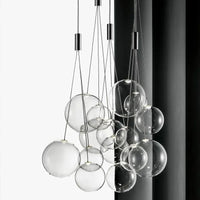 Nordic glass LED chandelier for interior decoration