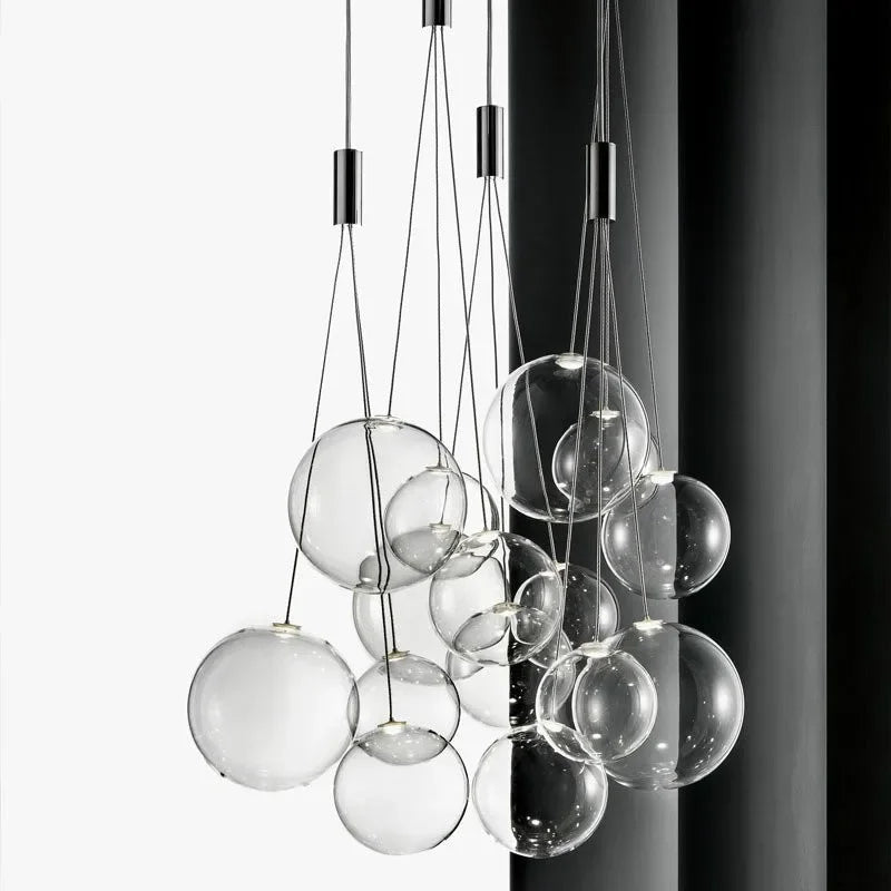 Nordic glass LED chandelier for interior decoration