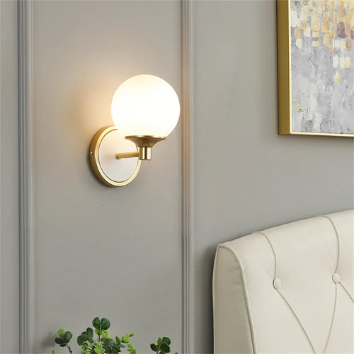 Modern Nordic style double head glass wall light - vue 2 sur 8