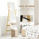 floor mirror with wooden frame and elegant stand