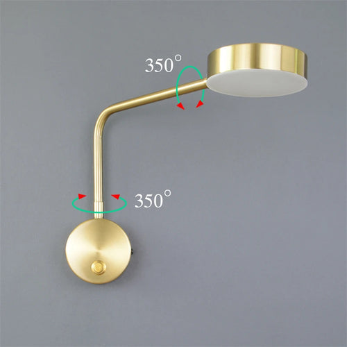 Modern LED wall light with rotary switch for home decoration - vue 4 sur 18