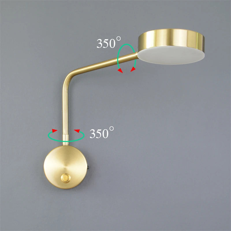 Modern LED wall light with rotary switch for home decoration - vue 4 sur 18