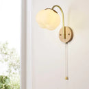 Nordic wooden wall light with cord switch cotton design