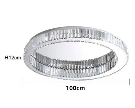 Modern crystal circular ceiling light for interior decoration - vue 8 sur 15