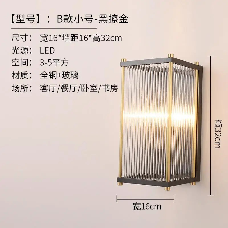 Modern decorative gold and silver crystal LED wall light