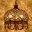 Vintage Turkish chandelier bohemian style stained glass romantic for café or restaurant