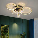 Modern decorative ring-shaped ceiling light for interiors